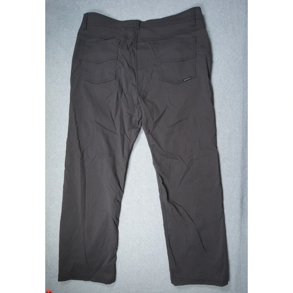 Prana Pants Mens 36x30 Gray Chino Slim Fit Stretch Casual Hiking Outdoors Adult